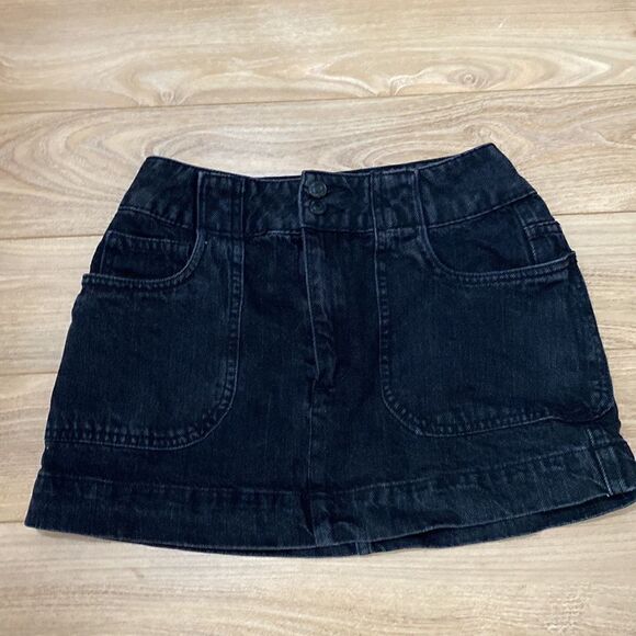 forever 21 black denim skirt size small - Picture 3 of 5